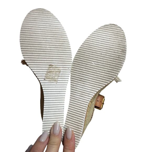 See by Chloé Glyn Espadrille Wedge Sandals Brown Tan Fringe Festival Boho 36/5.5 - Picture 7 of 9